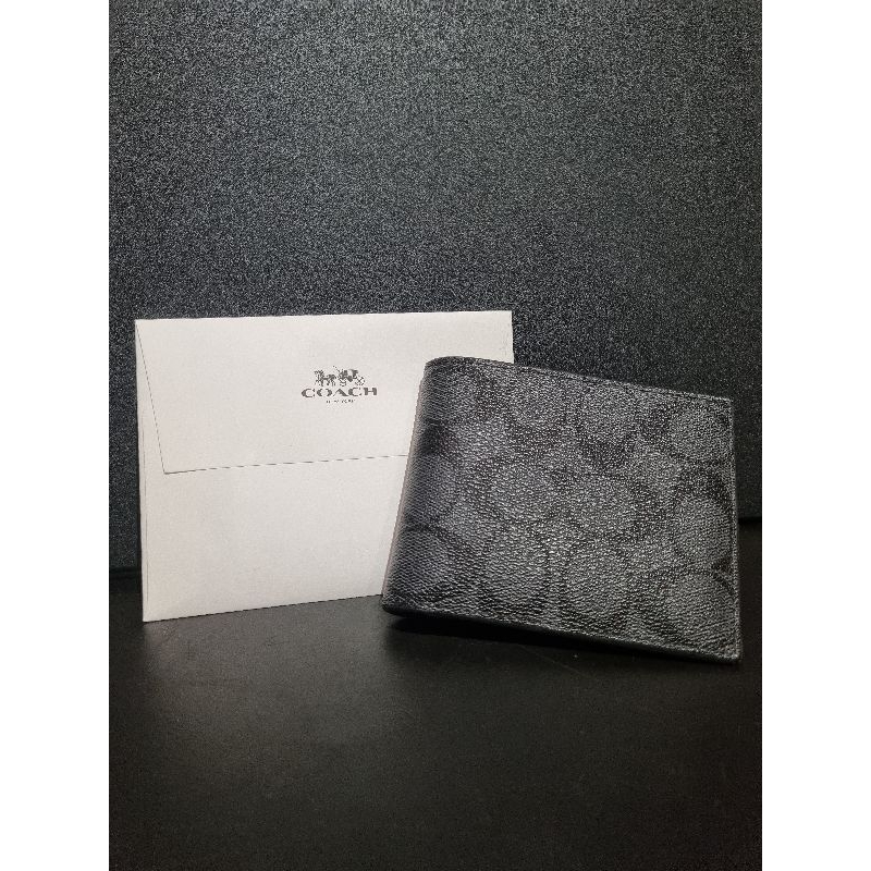 wallet dompet laki laki pria branded coach men preloved ori original 100% condition with authenticit