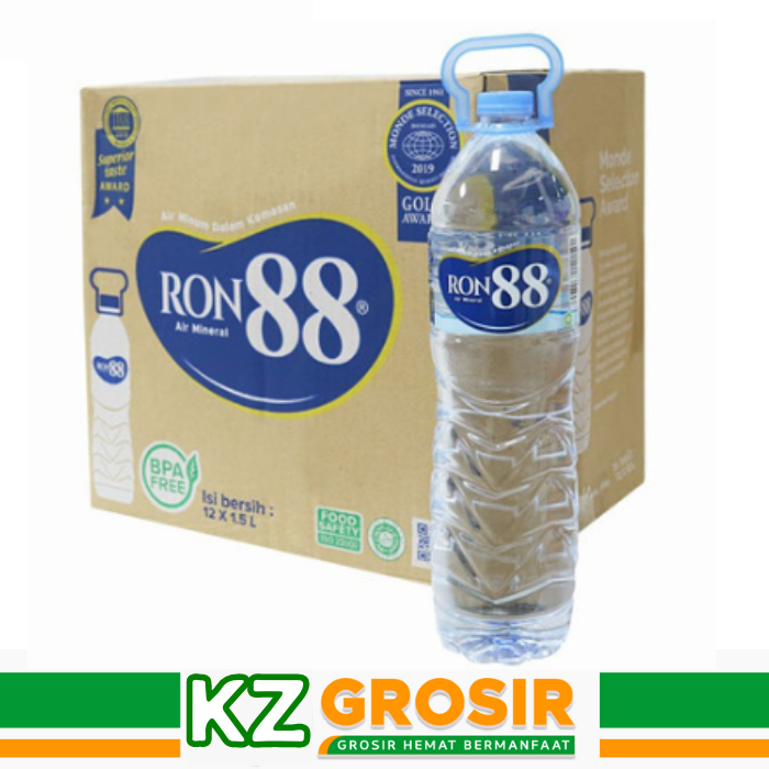 

Air Mineral RON 88 Botol Jumbo 1500ml (1 Dus isi 12 Botol)