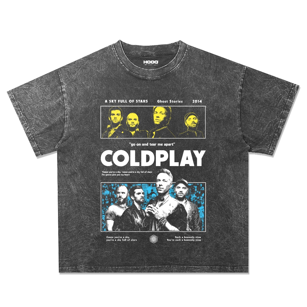 Coldplay t-shirt oversize stonewash coldplay tee