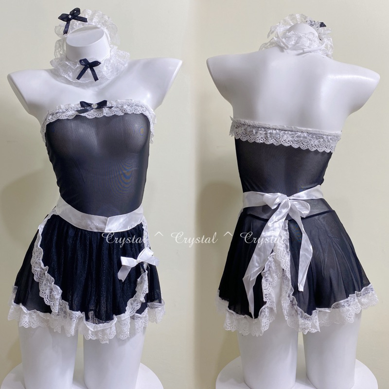 Crystal Lingerie Sexy Cosplay Maid / Sexy Lingerie Cosplay Pelayan Baju Sexy Cosplay Wanita 49