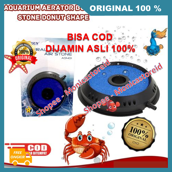 Aquarium Aerator Bubble Stone Donut Shape Batu Aerator Bulat Air Stone Mineral Sand Air Stone 100% O