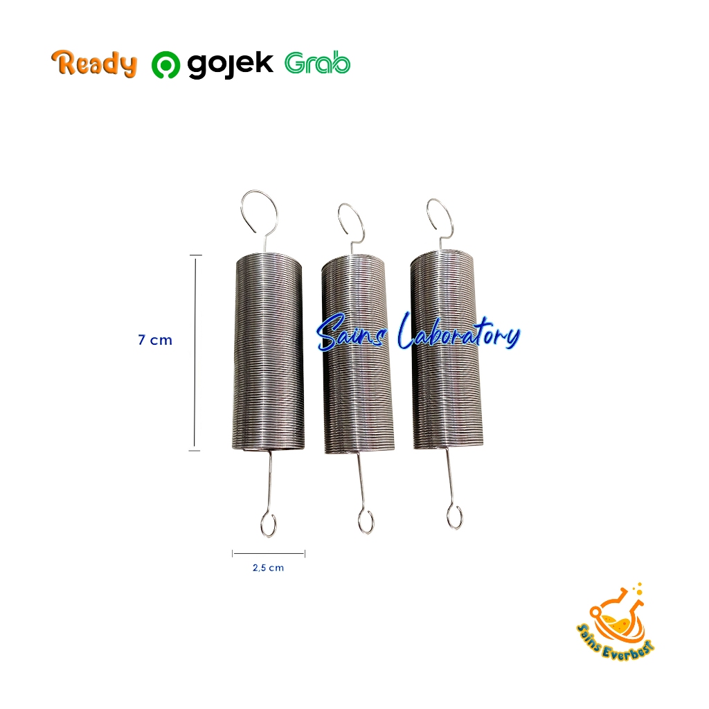 Per Pegas Diameter 2,5 cm Panjang 7 cm Pegas Spiral Praktikum Fisika Percobaan Hukum Hooke Baja