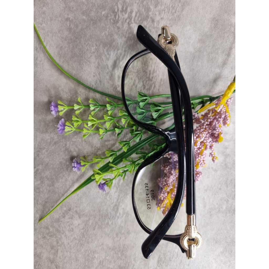 FRAME CAT EYE HITAM LIST BESI