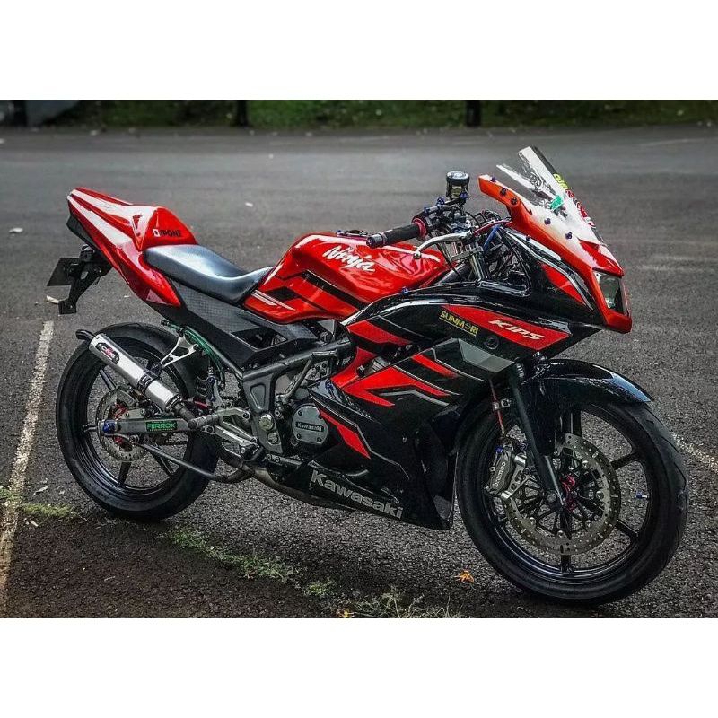 striping sticker lis decal standar ori kawasaki ninja RR SE NEW tahun 2015 warna merah