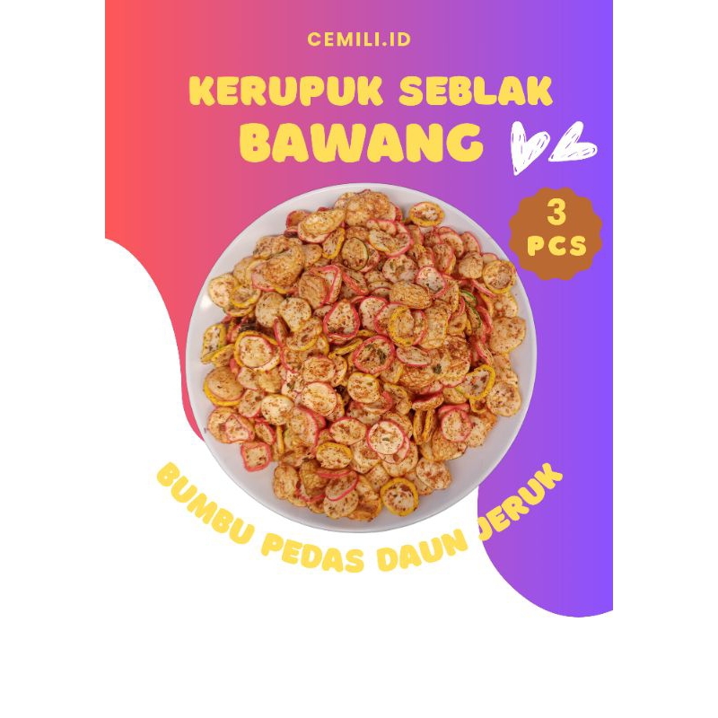 

KERUPUK SEBLAK BAWANG // SEBRING KERUPUK BAWANG PEDAS DAUN JERUK