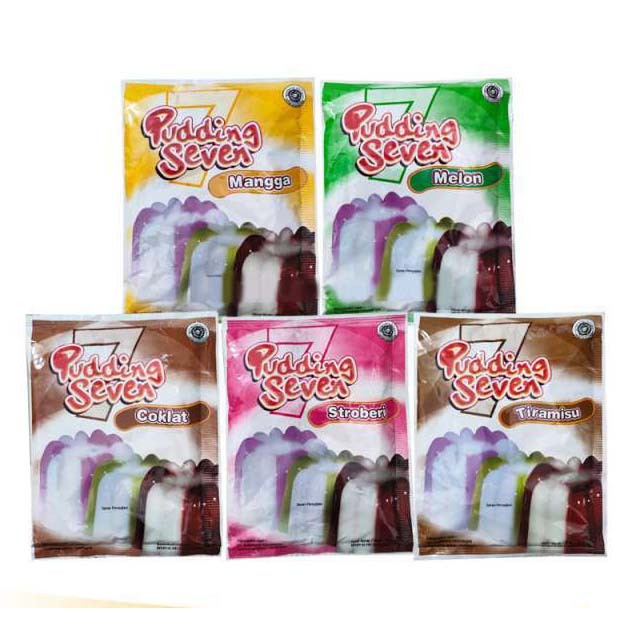 

Pudding seven cokelat 52g / pudding seven tiramisu 46g / pudding seven mangga 46g / pudding seven melon 46g / pudding seven strawberry 46g