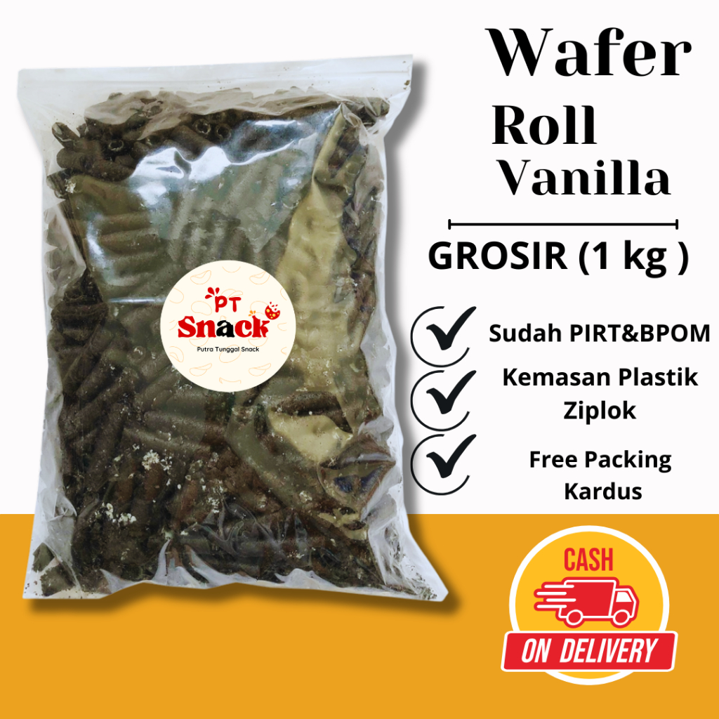 

[ PT SNACK ] Wafer roll vanilla twister mini aneka cemilan kiloan manis