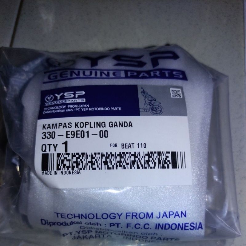 (YSP). Kampas Ganda Only. BEAT 110.