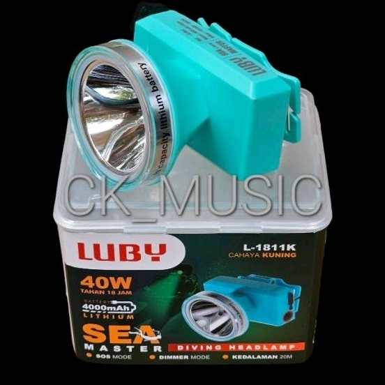 SENTER KEPALA LUBY 1811 40W ,SENTER HEAD LUBY L1811 40WATT ,SENTER SELAM LUBY 1811 HEADLAMP LUBY 40W