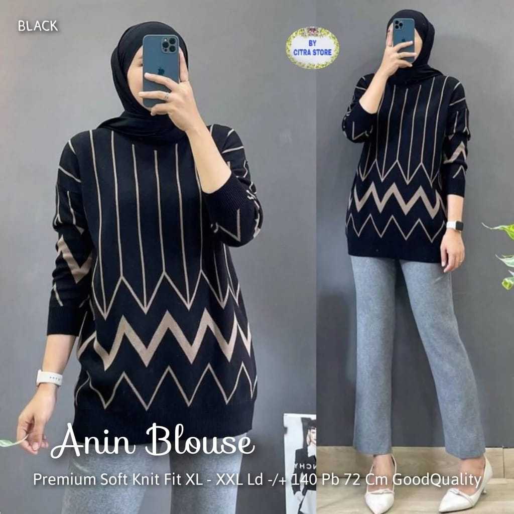 BLOUSE RAJUT WANITA KOREAN STYLE JUMBO IMPORT PREMIUM BAJU ATASAN RAJUT BLOUSE WANITA KOREAN STYLE J