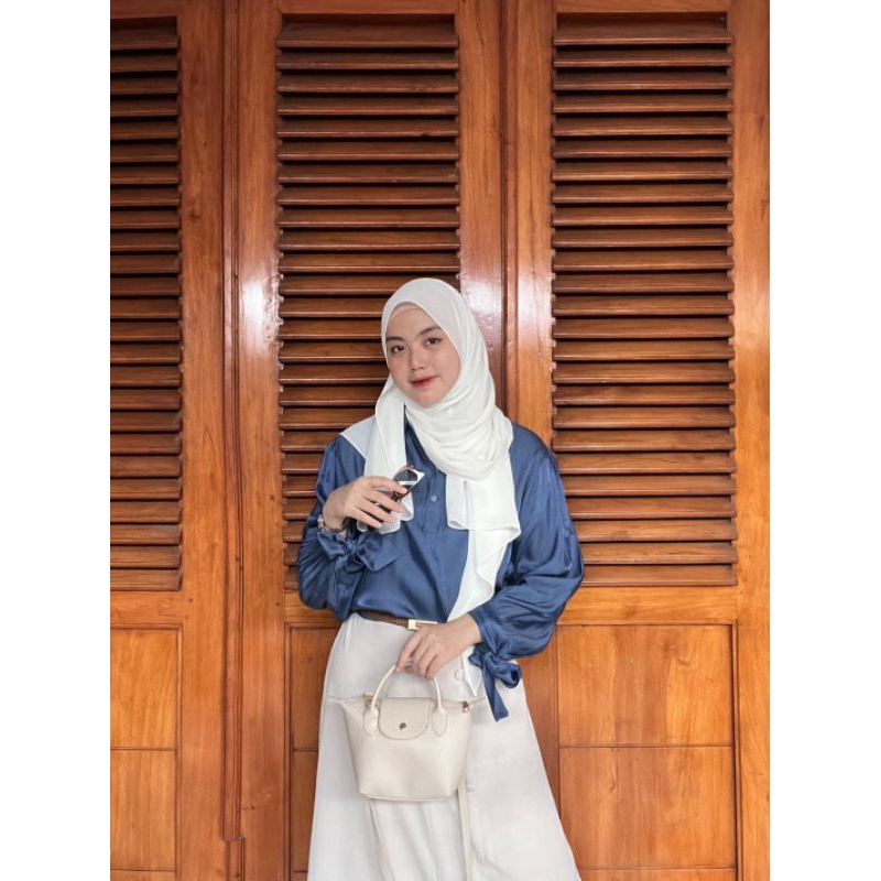 KHEYSIA SHIRT shimmer kemeja wanita hijab dan non hijab
