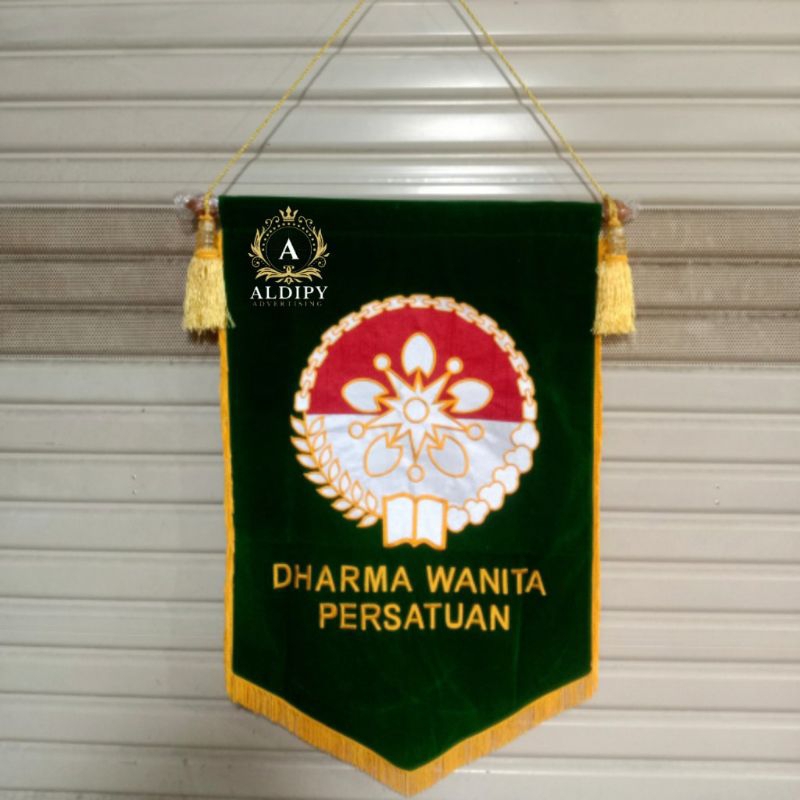 Bendera Vandel Darma Wanita Persatuan Bahan Bludru Ukuran 60cm×90cm