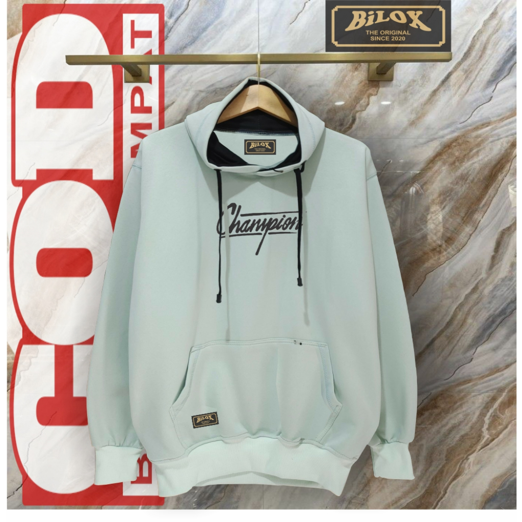 sweater hoodie pria distro bilox warna hitam segitiga authentic sablon hitam putih hoodie korean sty