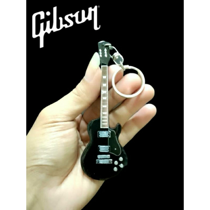GANTUNGAN KUNCI GITAR GIBSON LES PAUL BLACK BEAUTY