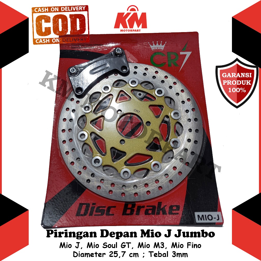 Cakram Depan Mio J Mio Soul GT Mio M3 Mio Fino Variasi Piringan Rem Jumbo Bonus Breket
