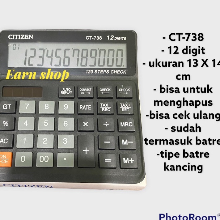 

Best Seller Kalkulator Citizen CT-738 12 digits Kalkulator Dagang Citizen CT 738
