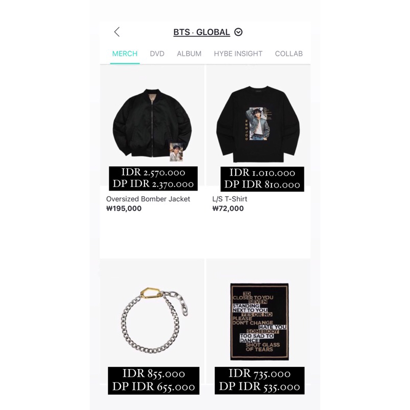 (PO) LINK 2 OFFICIAL BTS JUNGKOOK GOLDEN OFFICIAL MERCH