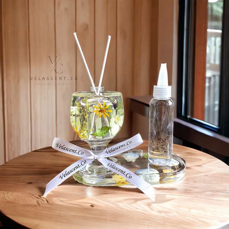 tempat diffuser dried flower souvenir kado reed diffuser