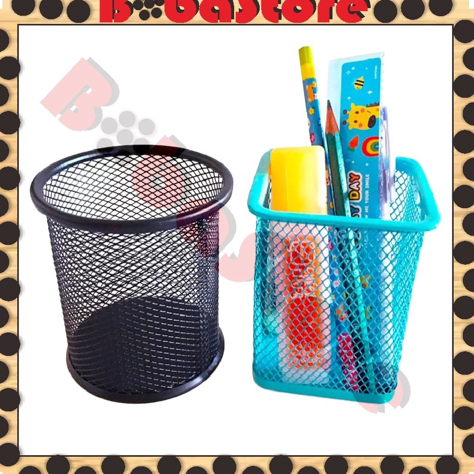 

Paling Popular ⭐Bobastore⭐ R010 Basket Tempat Pena Bulat Persegi Alat Tulis Pensil Memo Holder Meja Pen Ballpoint Murah