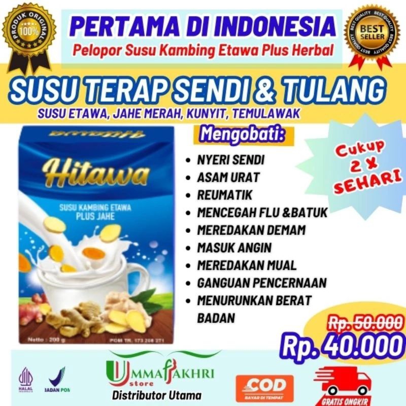 

HITAWA SUSU KAMBING ETAWA PULS HERBAL JAHE / Sehat tulang sendi