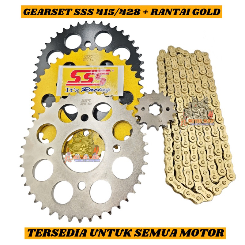 Gear Set Gir Set Gearset SSS 428 Satria Fu Facelift Fu 2014 Sampai 2022 Fu Barong 2005 Sampai 2013