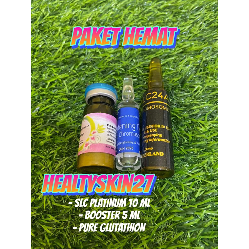 PAKET 1 X INFUS slc platinum 10 ml / booster whitening 5 ml / pure glutathion