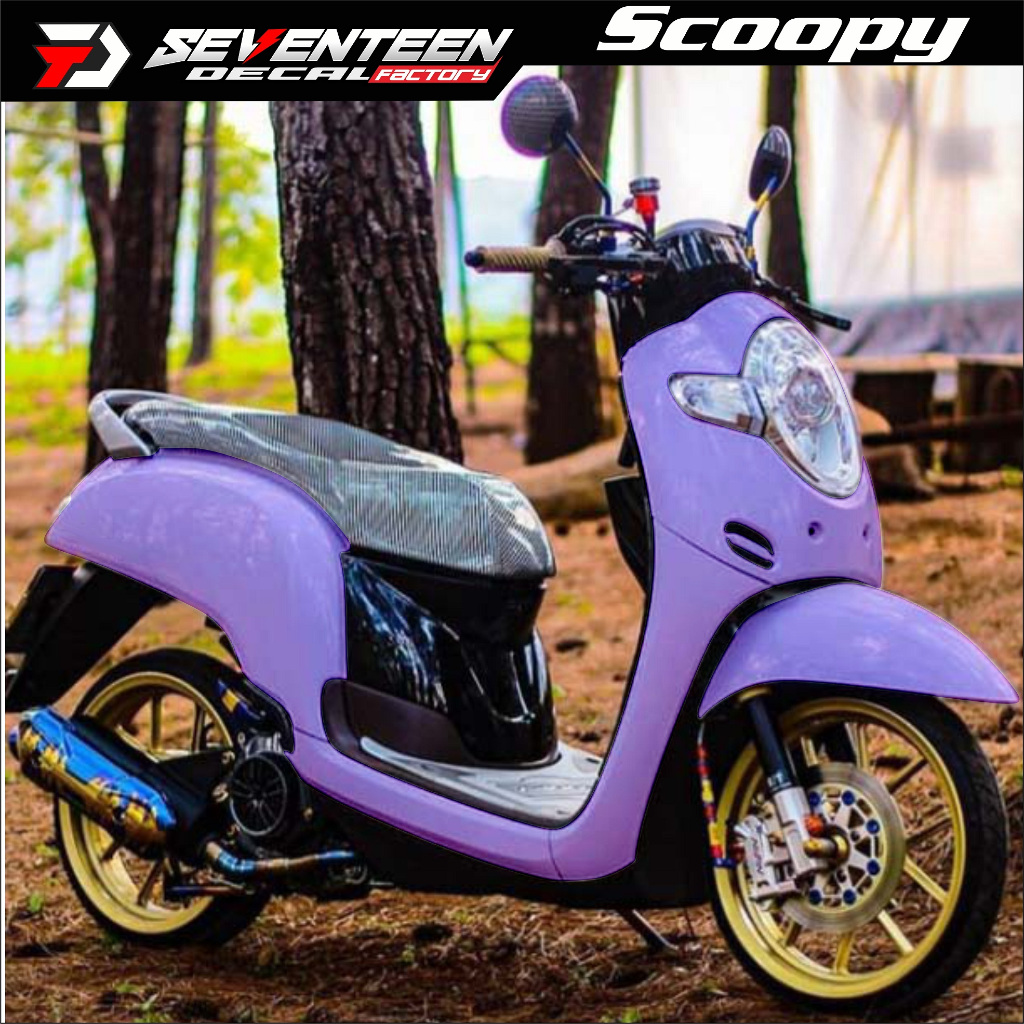 Stiker Decal polos full body HONDA SCOOPY NEW TAHUN 2017 2018 2019 2020