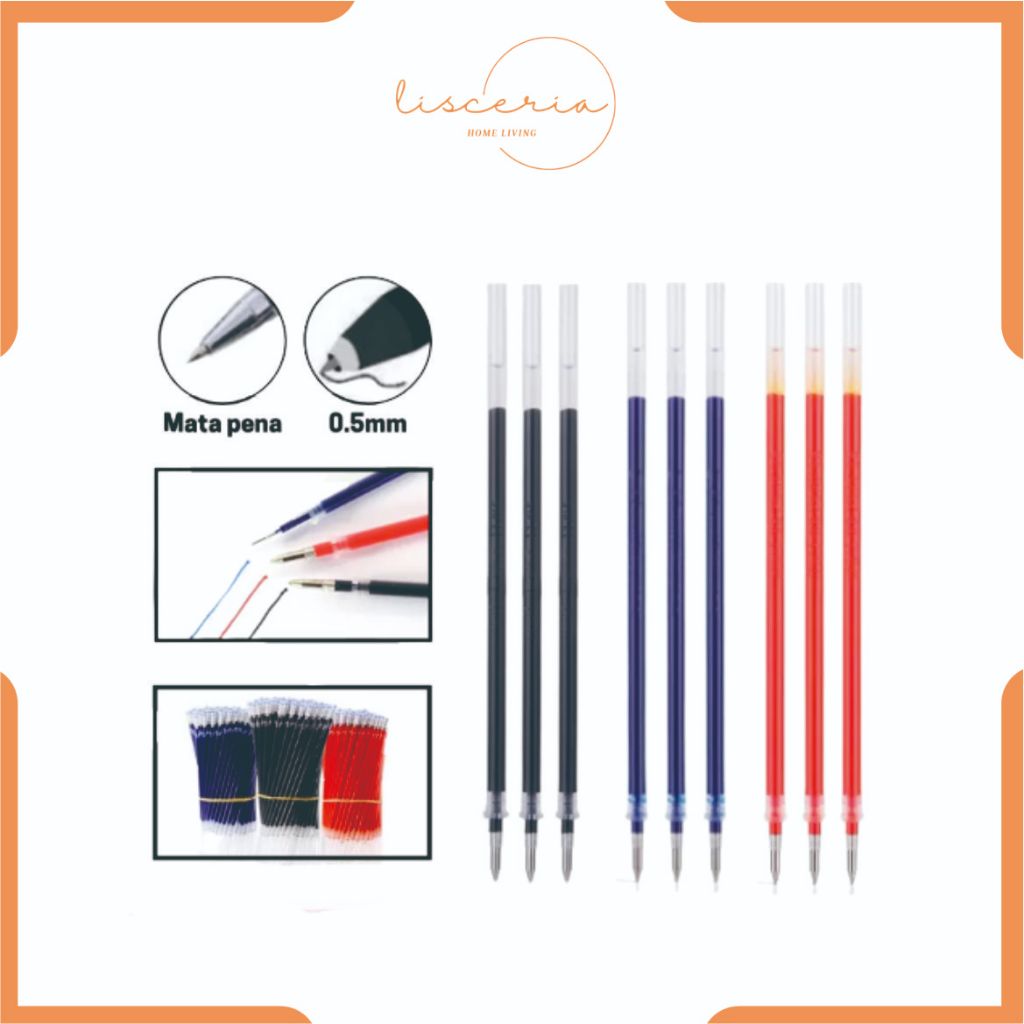 

[ LSC ] Isi Ulang Tinta Pulpen 0.5mm Refill Pen Gel Alat Tulis Pena ATK
