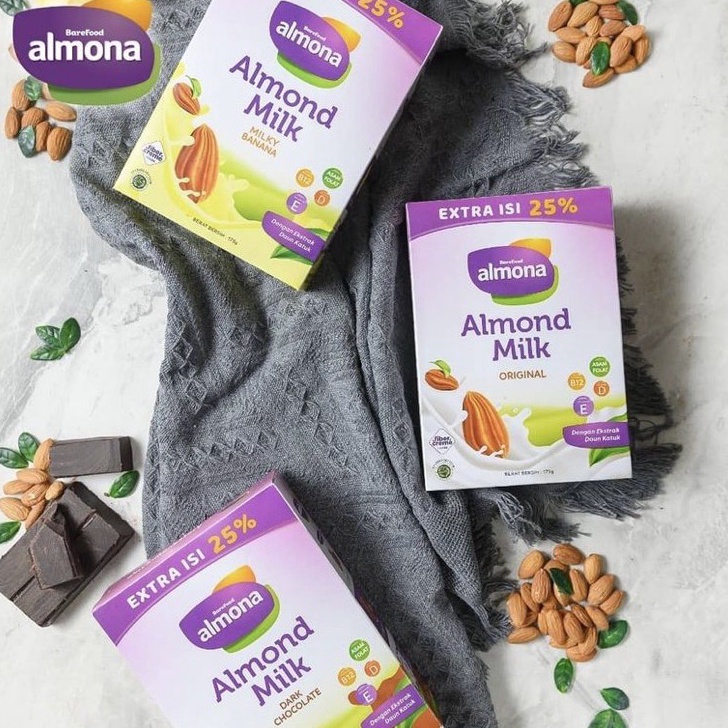 

☌➜✥ (BARU 175g Langsung dari Pabrik) Paket 3 Box Almona - Almond Milk Terbaru