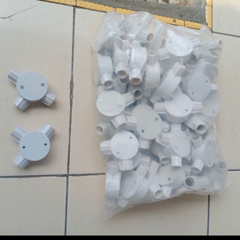 T DUS CABANG 3 20MM NISO PUTIH TEBAL PREMIUM QUALITY