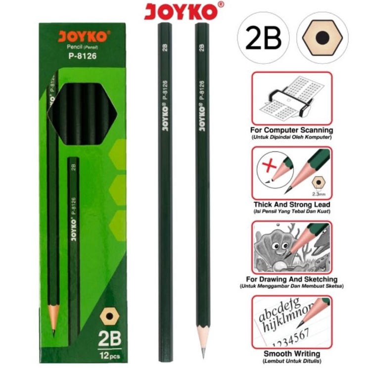 

Harga Promo Pensil Joyko 2B P-8126 Grosir 12 Pcs Ready
