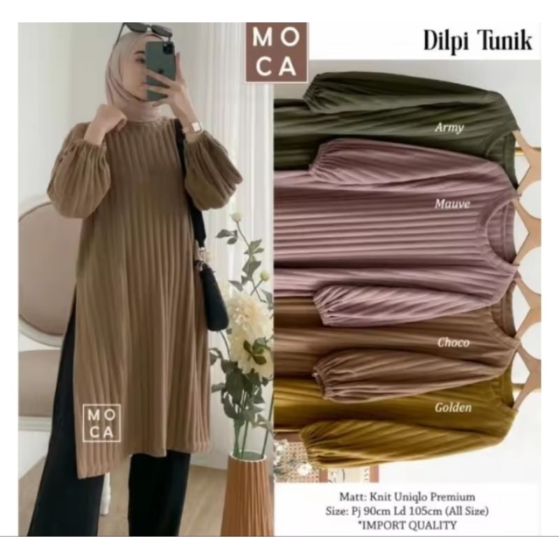 TUNIK WANITA BELAH SAMPING TUNIK BELLA KNIT LD115