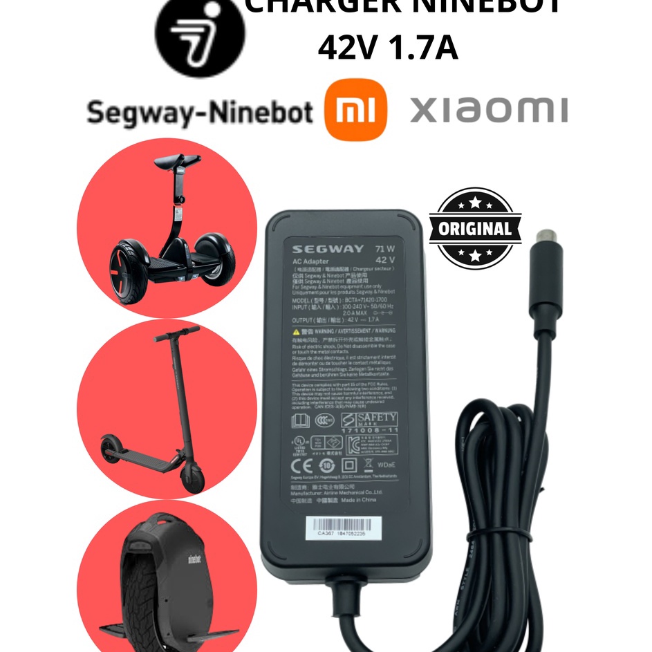 ✤Segera Dapatkan✤ SEGWAY NINEBOT CHARGER 42V 1.7A ORIGINAL  MIJIA XIAOMI GRAB WHEELS SCOOTER  SKUTER