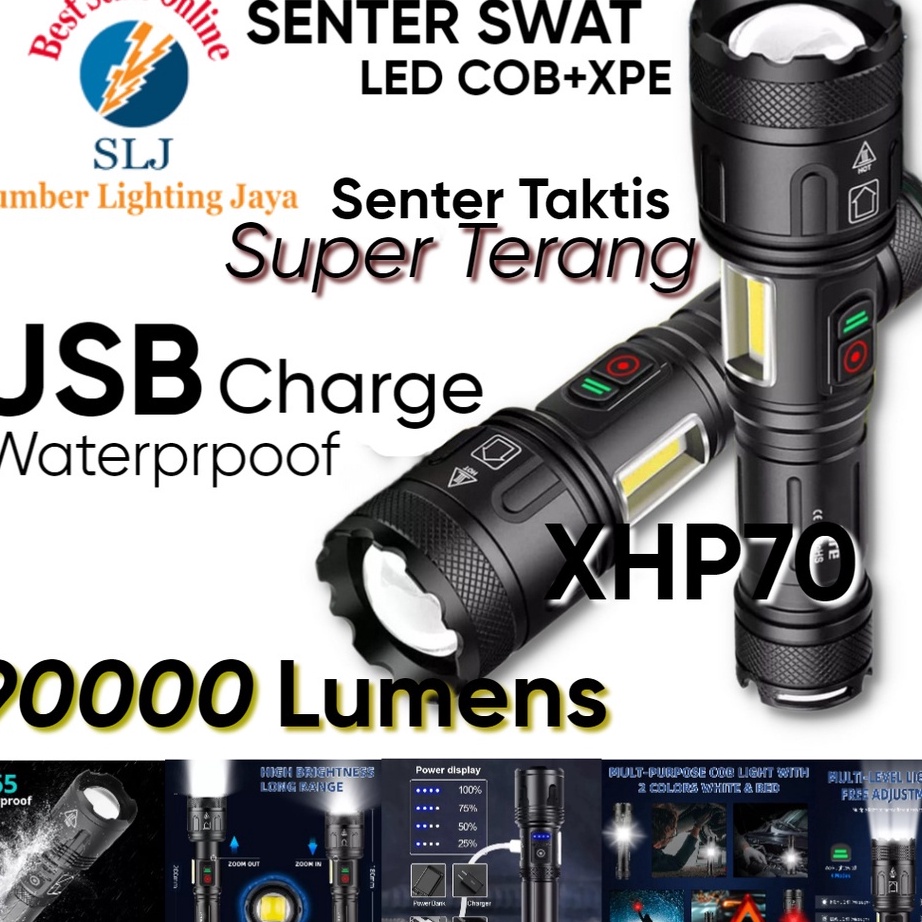 【Terbaik..【 SENTER SWAT POLICE 200W TERBAIK / SENTER LED RECHARGEABLE / SENTER CAS