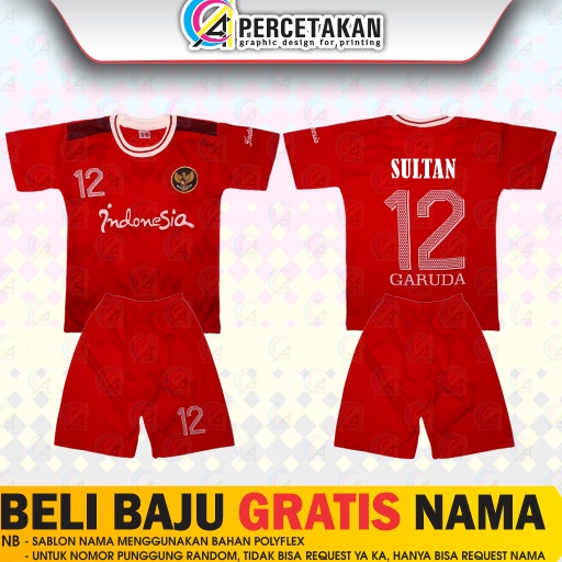 ✴TERMURAH✴ Jersey Bola Timnas Indonesia Setelan Gratis Sablon Nama, Baju Futsal, Kaos Bola, Pakaian 