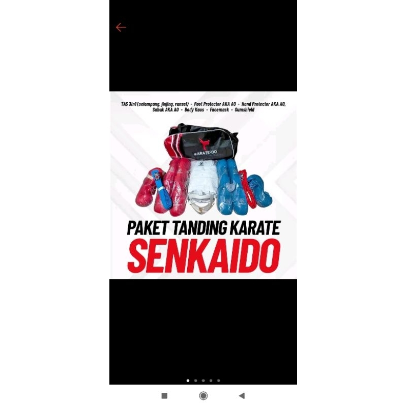 perlengkapan karate kumite lengkap preloved