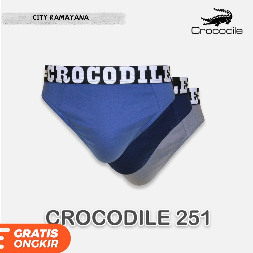 3PCS CD Pria Dewasa CROCODILE ( 521 - 251 ) .