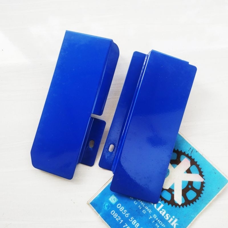 Cover tutup aki box aki jialing kancil warna biru polos