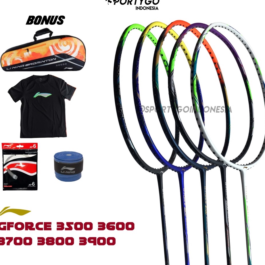 ✤Hot✤ FREE PEMASANGAN Raket Lining G-Force Superlite 3500 / 3600 / 3700 / 3800 / 3900 / LI NING GFOR