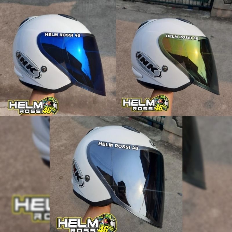 [GRATIS RACHET + BAUT] Kaca Visor Open Venom INK Centro KYT Dj Maru Galaxy MRJ DLL Iridium Blue Silv