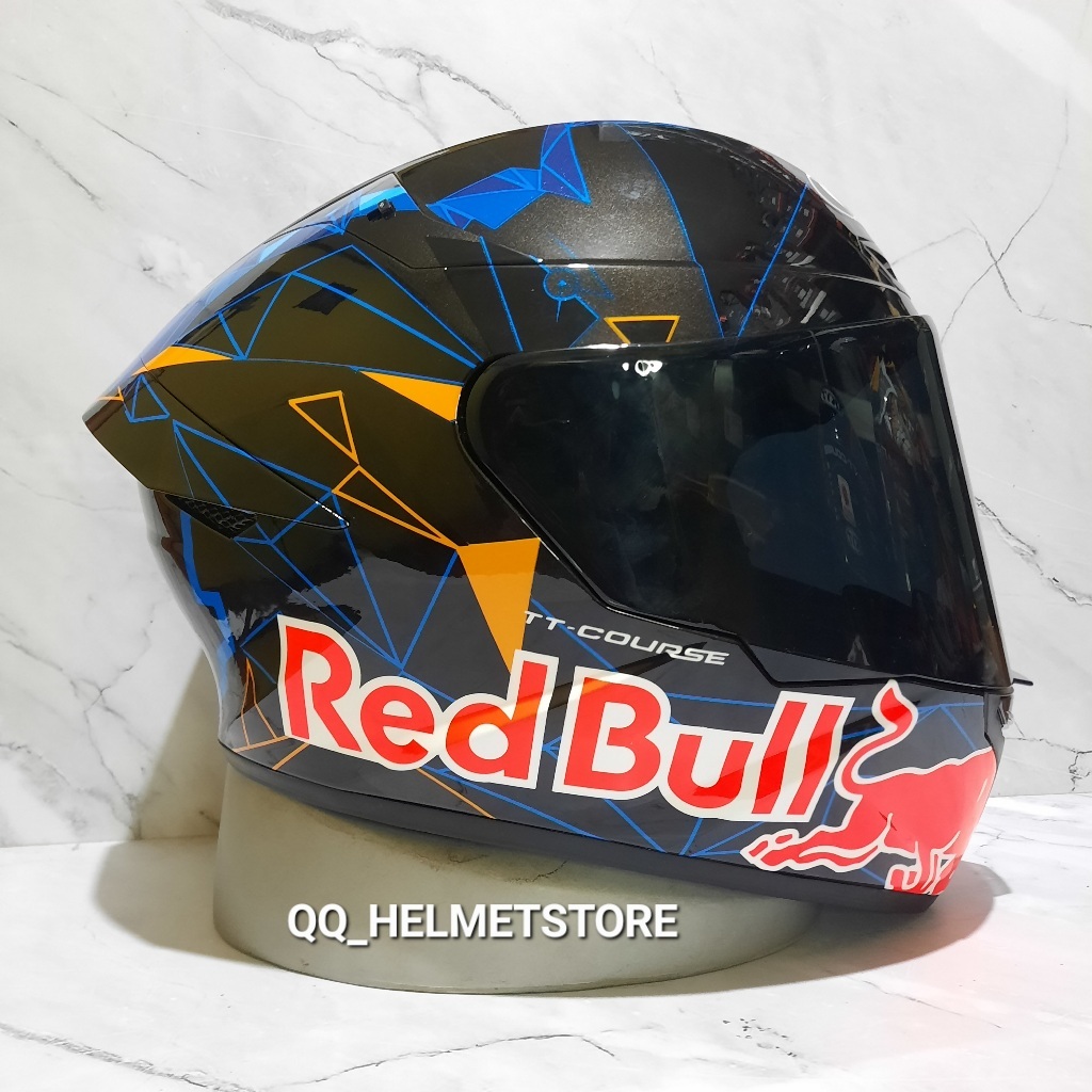 HELM KYT TT Course Pol Espargaro Qatar Black repaint PAKET SMOKE