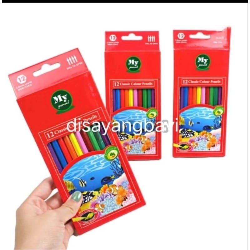 

12 PCS PENCIL WARNA UKURAN PANJANG (P065)