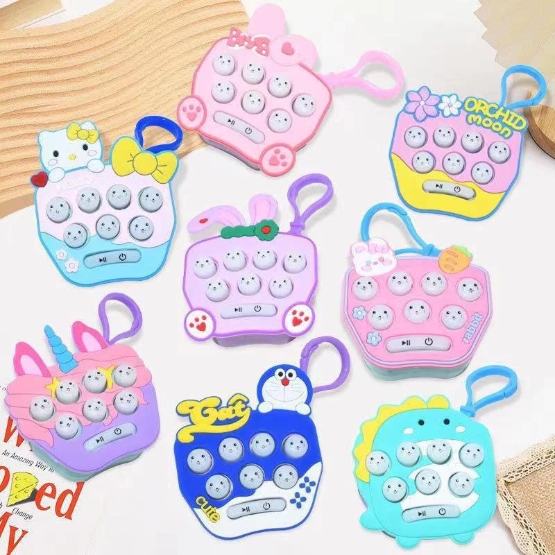 gantungan kunci pop it elektrik karakter lucu