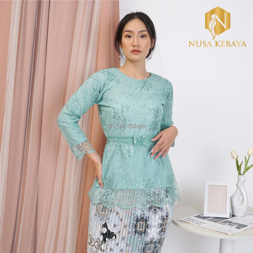 Nusa_Kebaya Atasan Kebaya Pita / Kebaya Modern / Kebaya Blose Marsya / Baju Pesta Modern( Marsya )