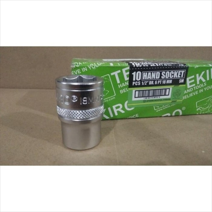 TEKIRO Mata Kunci Sok / Sock / Soket 18mm 1/2" DR 6PT (18 MM)