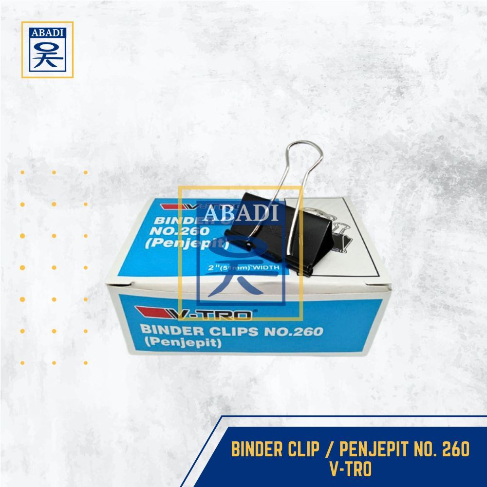 

BINDER CLIP / PENJEPIT NO. 260 12 PCS V-TRO
