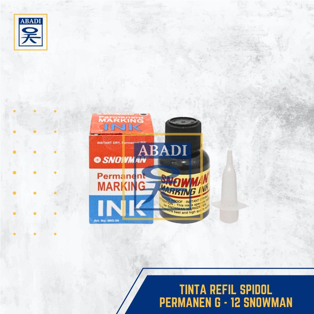 

TINTA REFIL SPIDOL PERMANEN G - 12 SNOWMAN