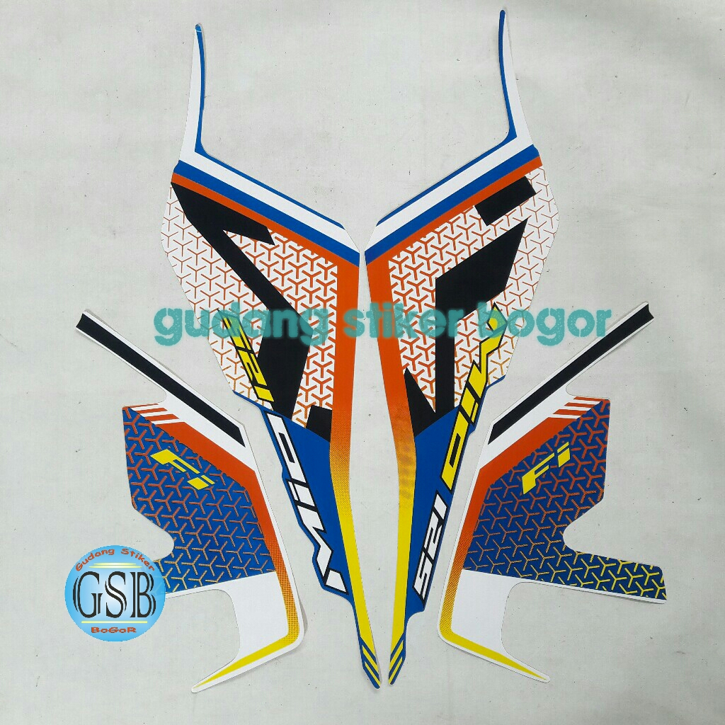 STIKER STRIPING MOTOR MIO M3 125 FI 2022 BIRU-PUTIH