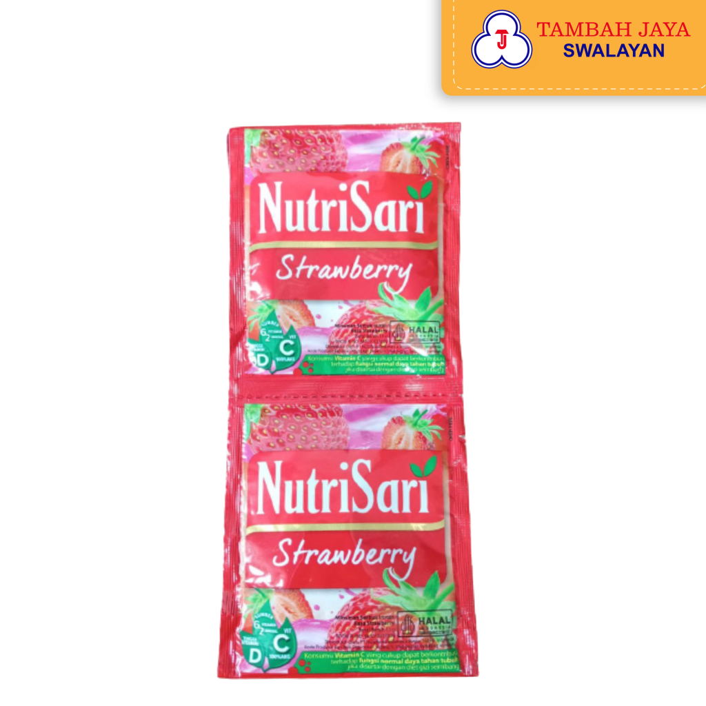 

Nutrisari Strawberry 1 Renceng isi 10 sachet