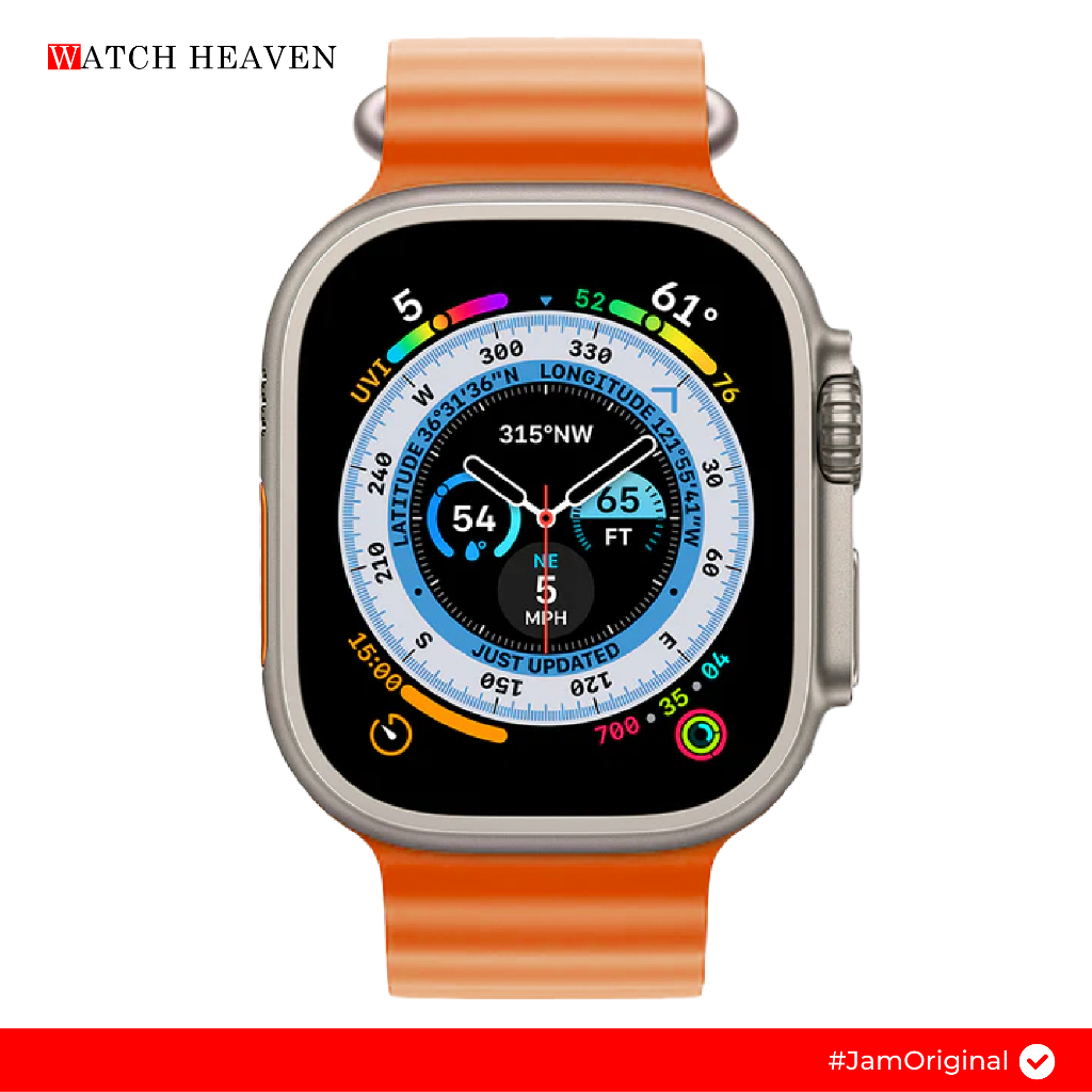 OPMO Ultra Max Smartwatch Jam Tangan Pintar Aplikasi Hryfine Waterproof Wireless Charger